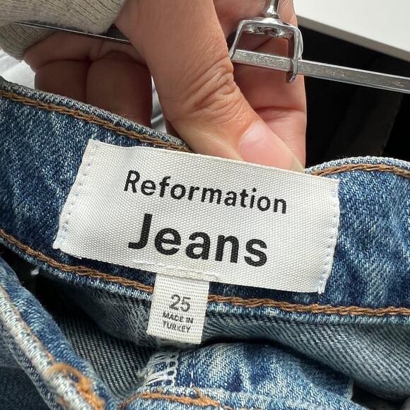 Reformation Tazz Maxi Denim Skirt in Hemlock Studded Size 25 - Picture 7 of 9